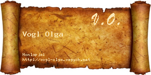 Vogl Olga névjegykártya