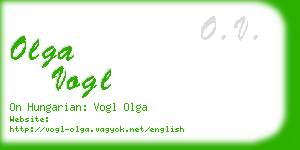 olga vogl business card